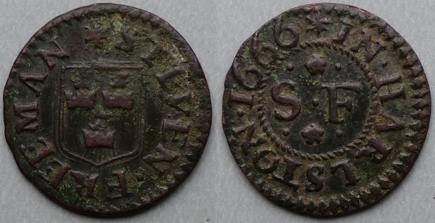 Harleston, Steven Freeman 1666 farthing Harleston, Steven Freeman 1666 farthing